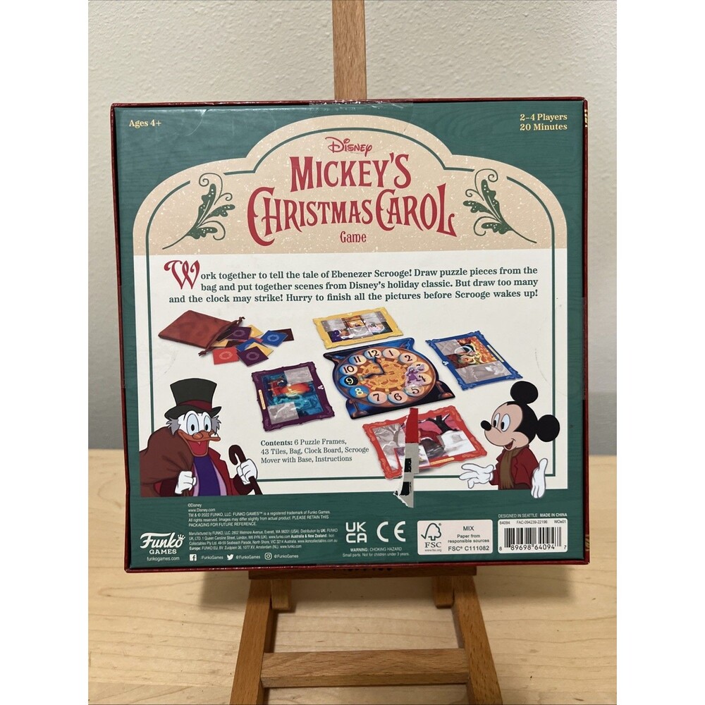 2022 Disney Mickey's Christmas Carol Holiday Game Funko 2-4 Players New Sealed - Picture 2 of 6